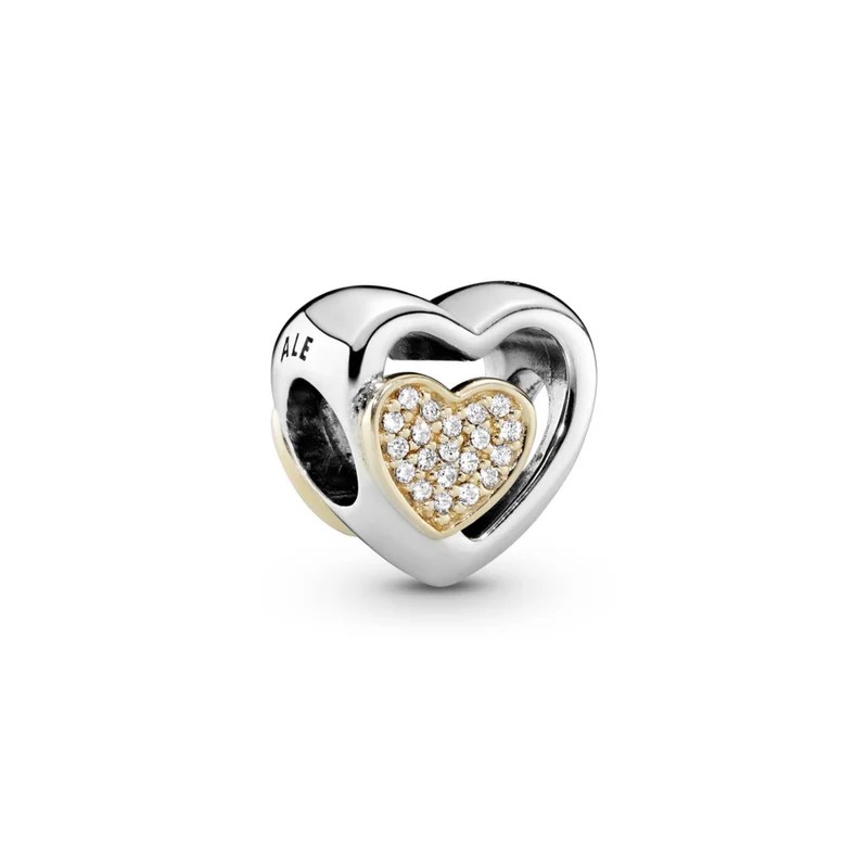 Pandora Charm Damen Moments Funkelnder Pavé Charm Silber 791806CZ