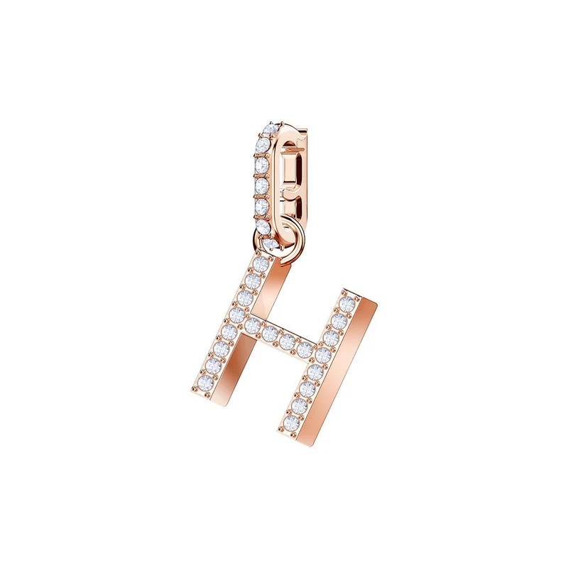 SWAROVSKI Charm für Damen, Alphabet H Kristall Roségold 5437622