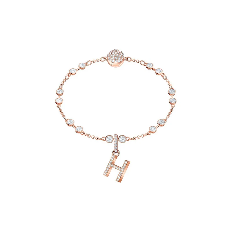 SWAROVSKI Charm für Damen, Alphabet H Kristall Roségold 5437622