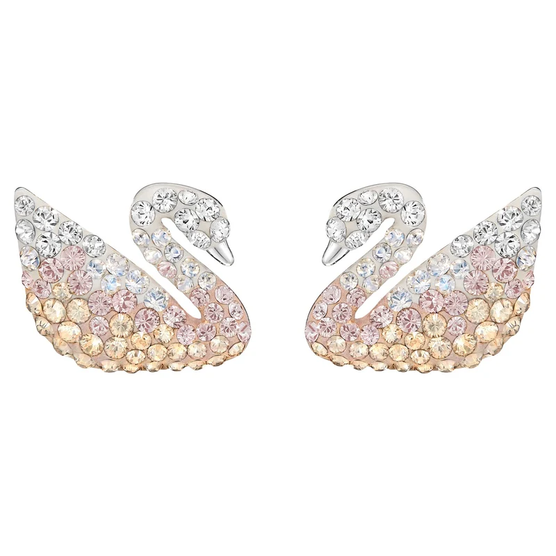 Swarovski Ohrringe Damen Iconic Swan Silberfarben 5215037