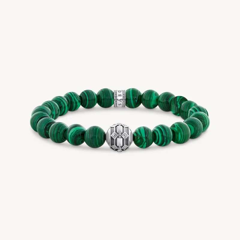 Thomas Sabo Armband Herren A2135‑468‑6 Silber Schwarz Grün