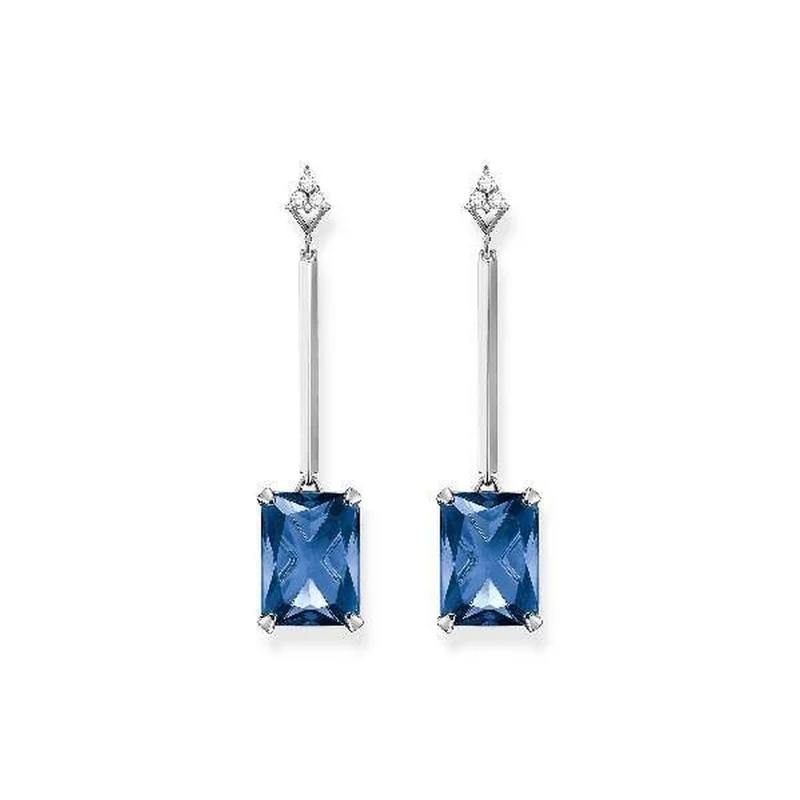 Thomas Sabo Ohrringe Damen Blue Stone Silber H2176-166-1