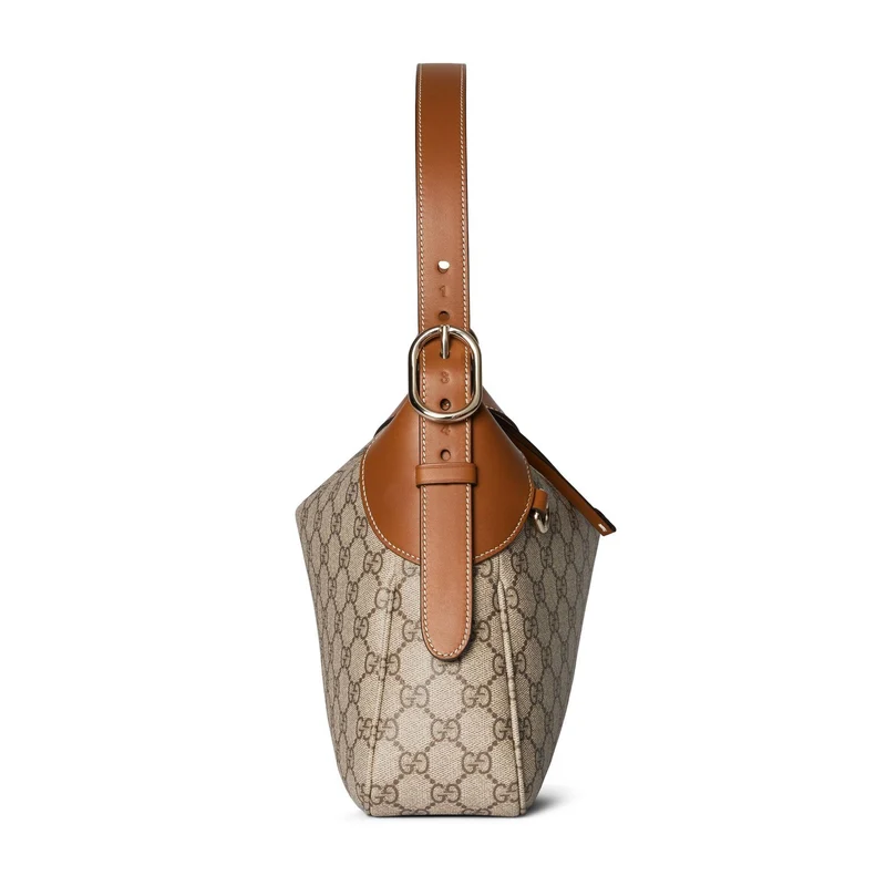 Gucci Schultertasche Damen GG Emblem Medium Shoulder Bag Beige 815216FAD6L9758
