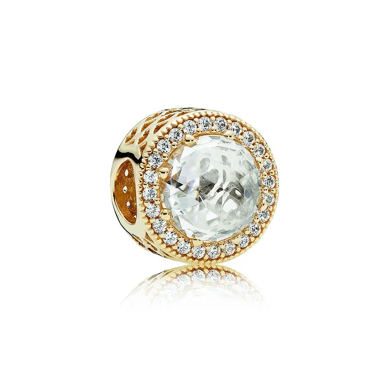 Pandora Charm Damen Radiant Hearts Gold 750843CZ