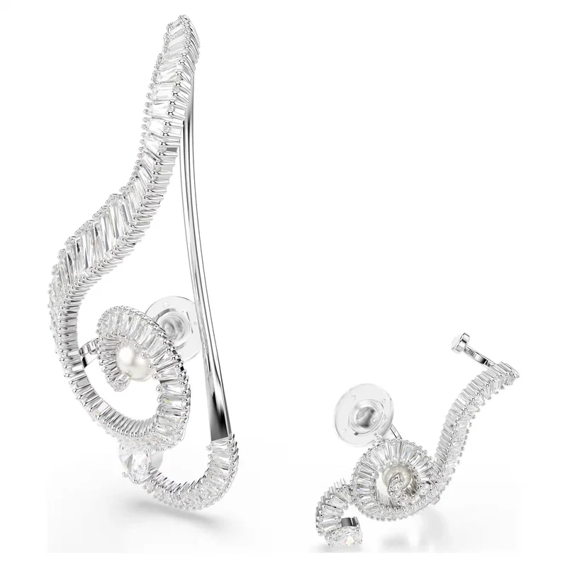 Swarovski Unisex Ariana Grande x Swarovski Ohrclips Music Note Weiß Rhodiniert 5720866
