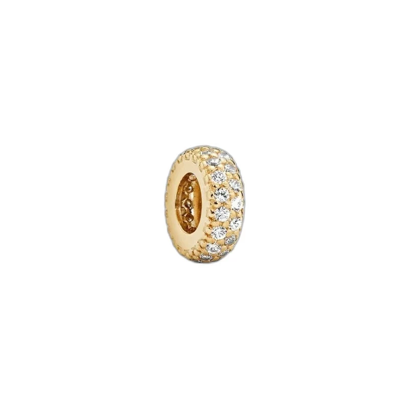 Pandora Charm Spacer Damen Abstract Gold Cubic Zirkonia Gold 750835CZ