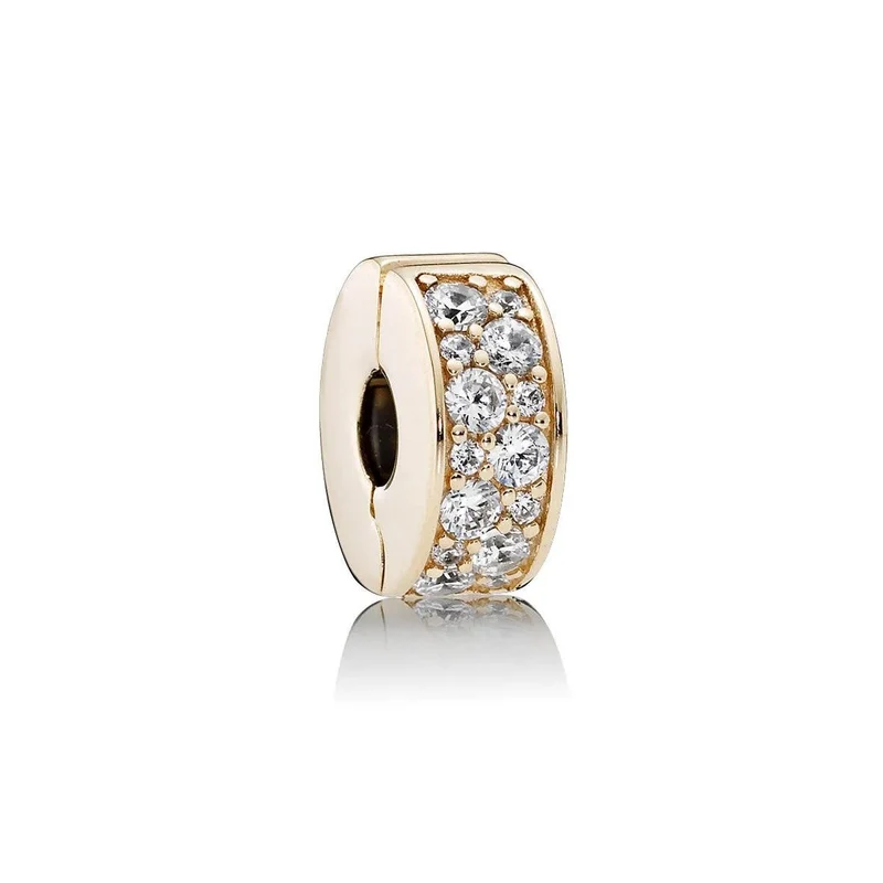 Pandora Charm Damen Shining Elegance Clip 14 Karat Gold 750842CZ