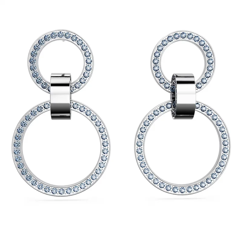 Swarovski Ohrstecker Dextera Damen Ohrringe Blau Rhodiniert 5663503