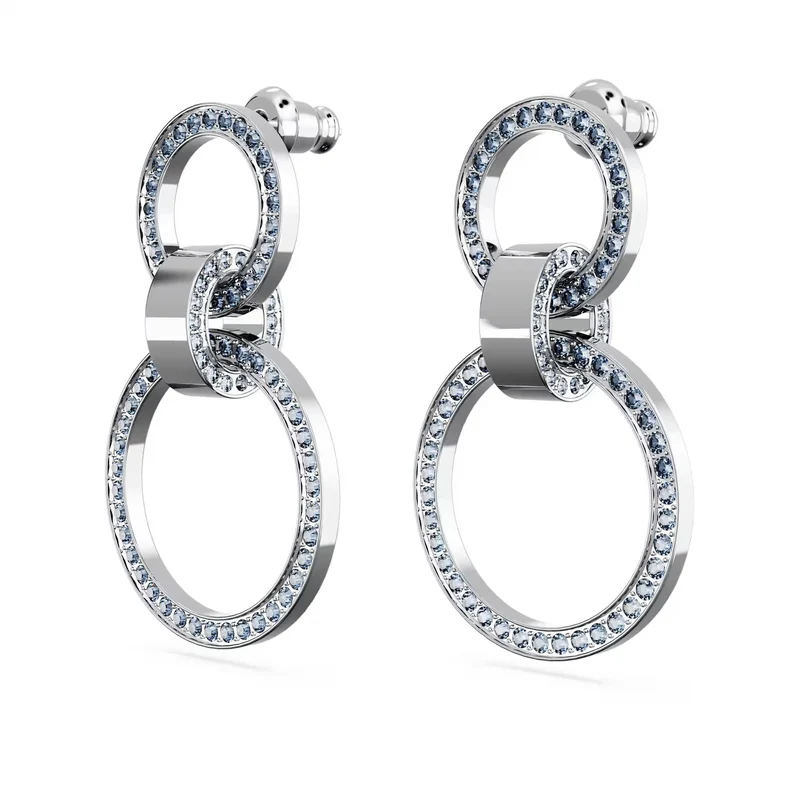 Swarovski Ohrstecker Dextera Damen Ohrringe Blau Rhodiniert 5663503