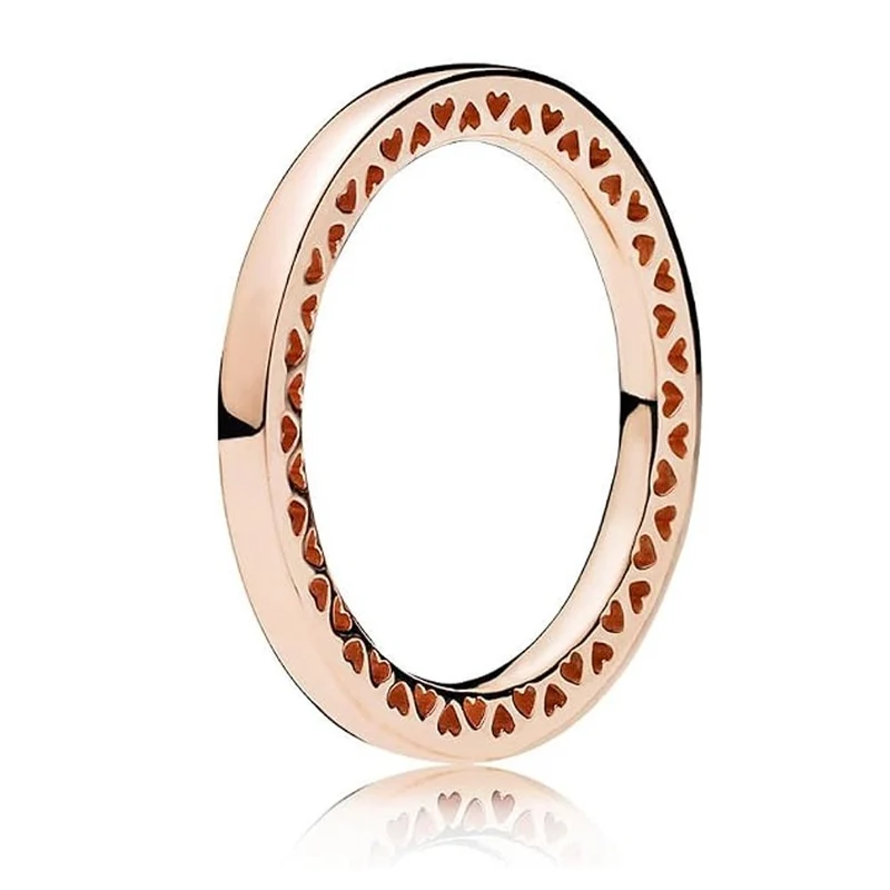 PANDORA Ring Damen Classic Hearts of PANDORA Roségold 186237 58