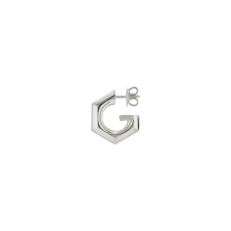 Gucci Ohrringe Damen Hoop Silber 925 Geometric G Creolen 814904-J8400-8106