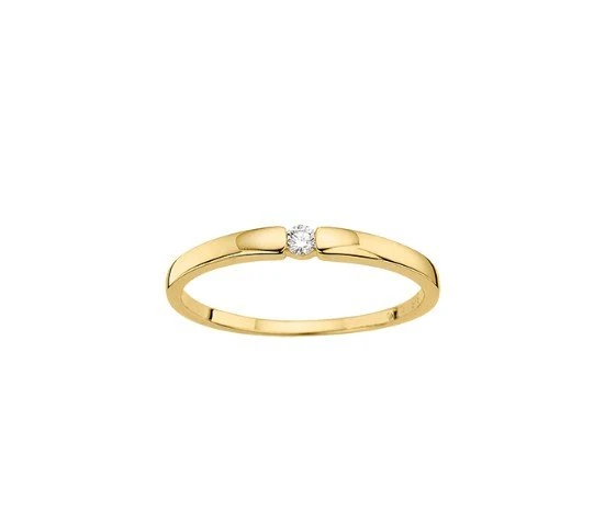 Damen Ring 1 Steiner,Gold 585