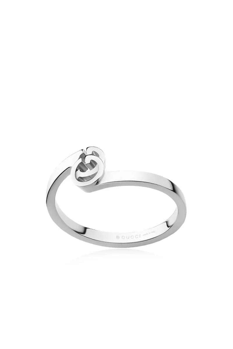 Gucci Ring Unisex GG Running 18 K Weißgold YBC457122003
