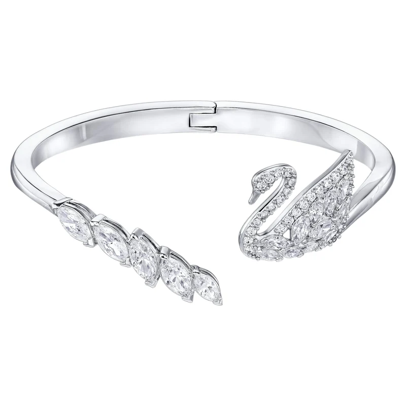 Swarovski Armreif Damen Swan Lake Weiß Silberfarben 5231330