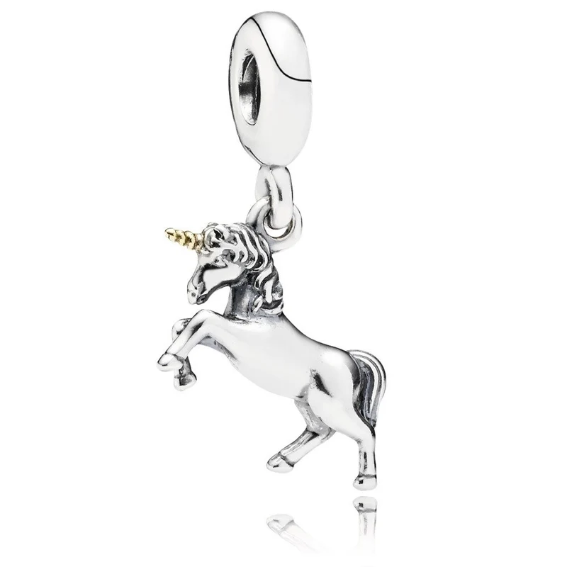 Pandora Charm Damen Moments Einhorn Silber Gold 791200
