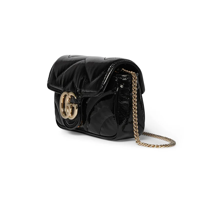Gucci Handtasche Damen GG Marmont Super Mini Bag Schwarz 476433-AADP6-1000
