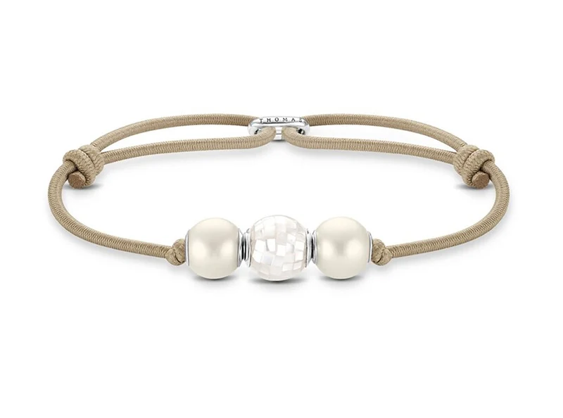 Thomas Sabo Armband Bead beige, weiß A2074-170-19-L22V