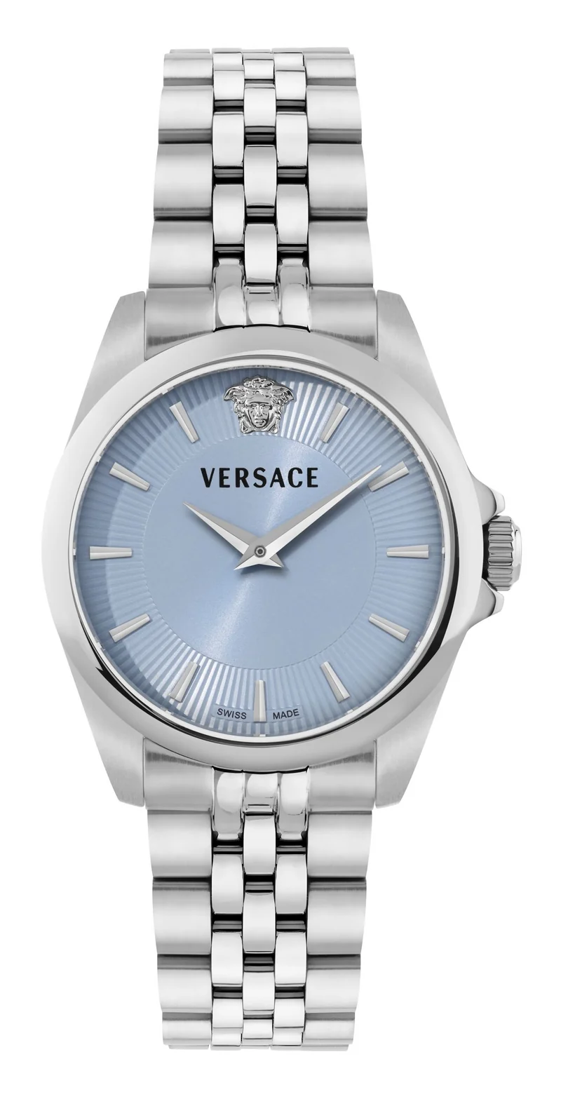 Versace VEKTA0226 Black calf leather strap with tongue buckle