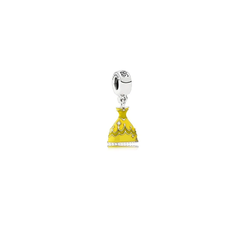 Pandora Charm Damen Disney Belles Kleid Silber Gelb 791576ENMX