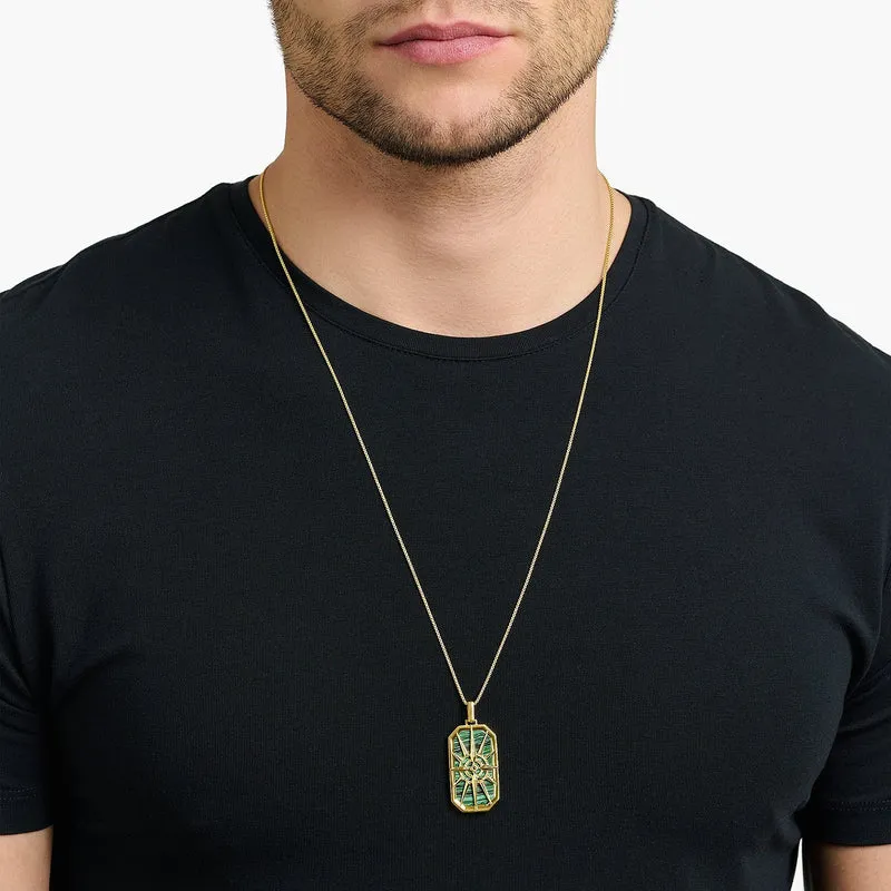 Thomas Sabo Anhänger Unisex Compass Star Grün PE869‑140‑6