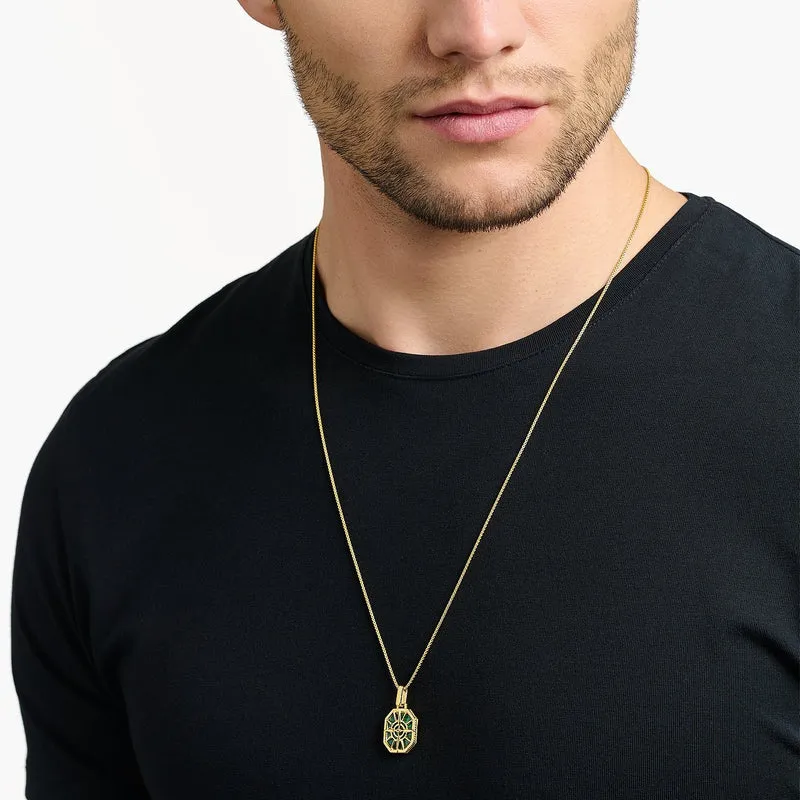 Thomas Sabo Anhänger Unisex Compass Star Grün PE911‑140‑6
