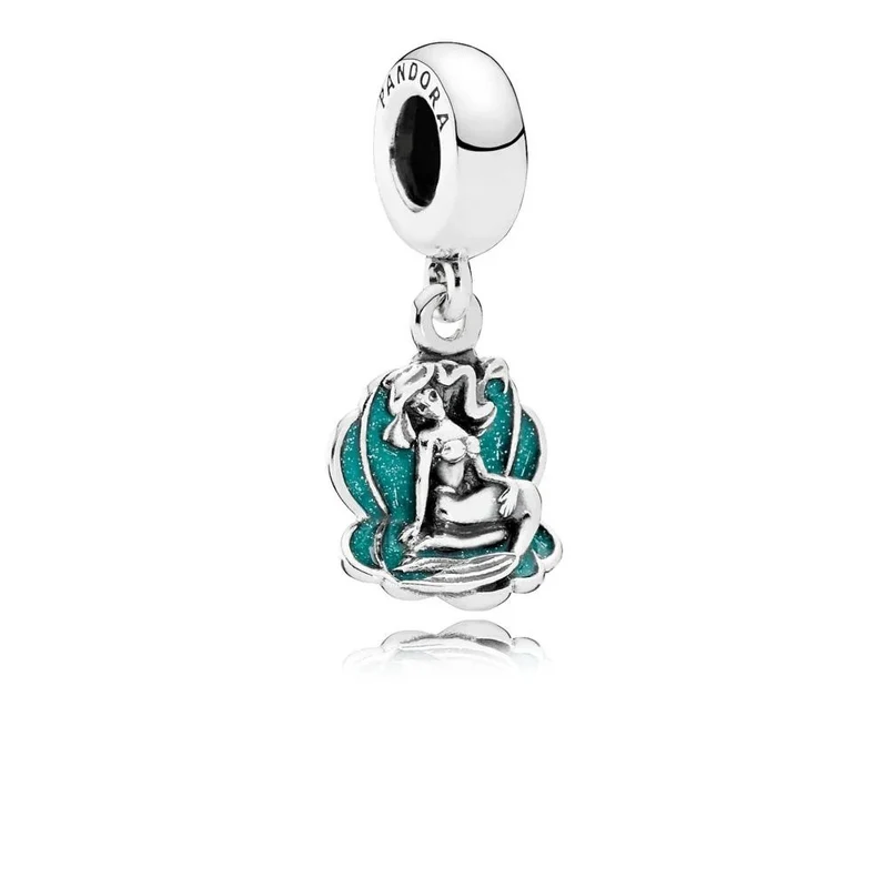 Pandora Disney Charm Damen Arielle in der Muschel Silber 791895EN111