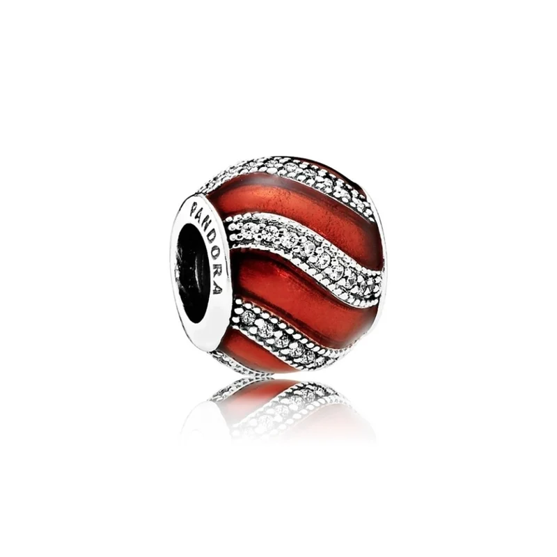 Pandora Charm Damen Festliche Verzierung Rot 791991EN07