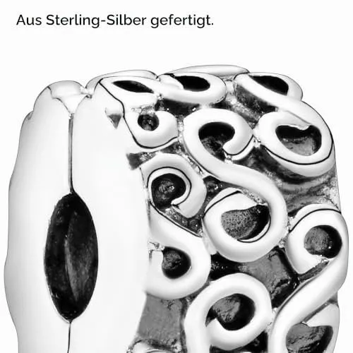 Pandora Clip Charm Damen Moments Serpentinen S-Clip Silber 790338
