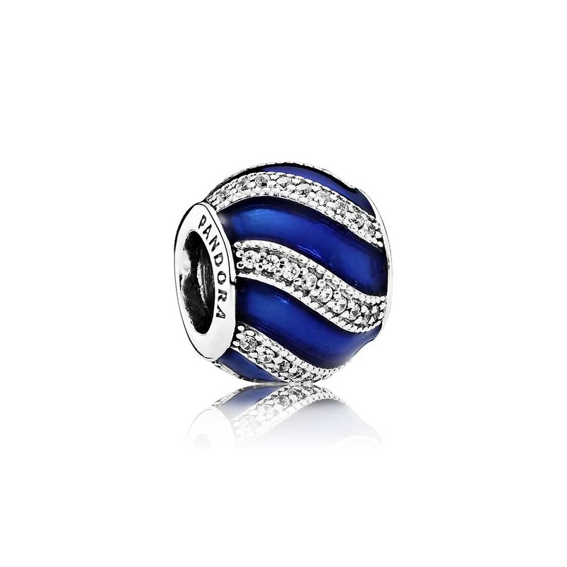Pandora Charm Damen Weihnachtsornament Blau Silber 791991EN118