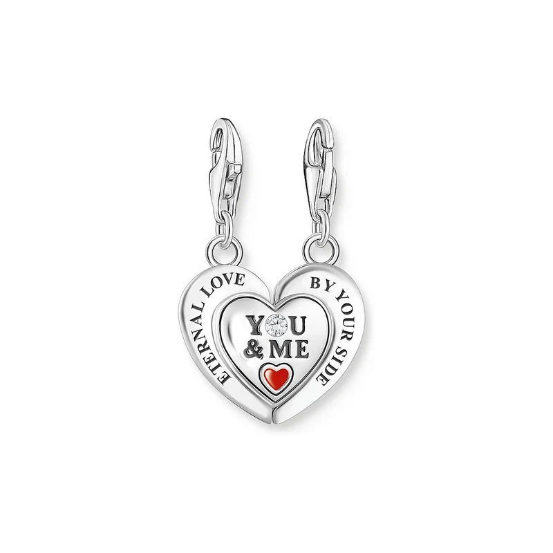 Thomas Sabo Charm Damen You & Me Herz Silber Charm‑Pendant 2108‑691‑21