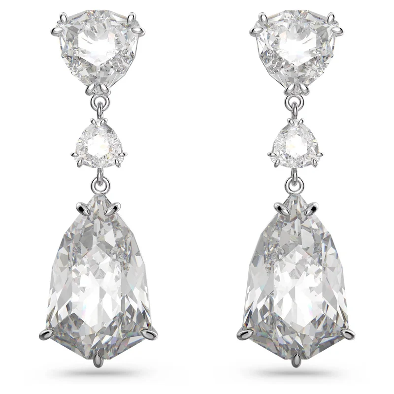 Swarovski Mesmera Drop-Ohrhänger für Damen, Weiß, Rhodiniert, Artikelnummer 5652038