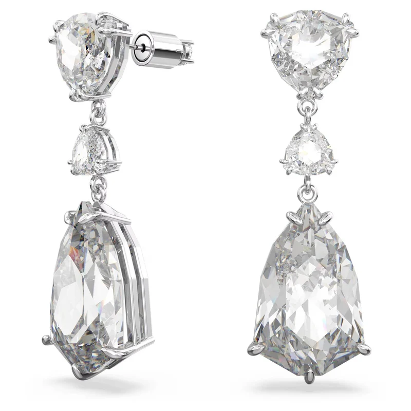 Swarovski Mesmera Drop-Ohrhänger für Damen, Weiß, Rhodiniert, Artikelnummer 5652038