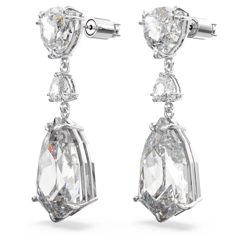 Swarovski Mesmera Drop-Ohrhänger für Damen, Weiß, Rhodiniert, Artikelnummer 5652038