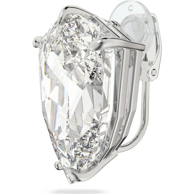 Swarovski Damen Ohrring Ohrclip Einzel Mesmera Trilliant-Schliff, Weiß, Rhodiniert 5600758