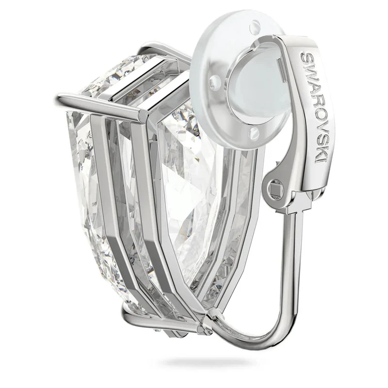 Swarovski Damen Ohrring Ohrclip Einzel Mesmera Trilliant-Schliff, Weiß, Rhodiniert 5600758