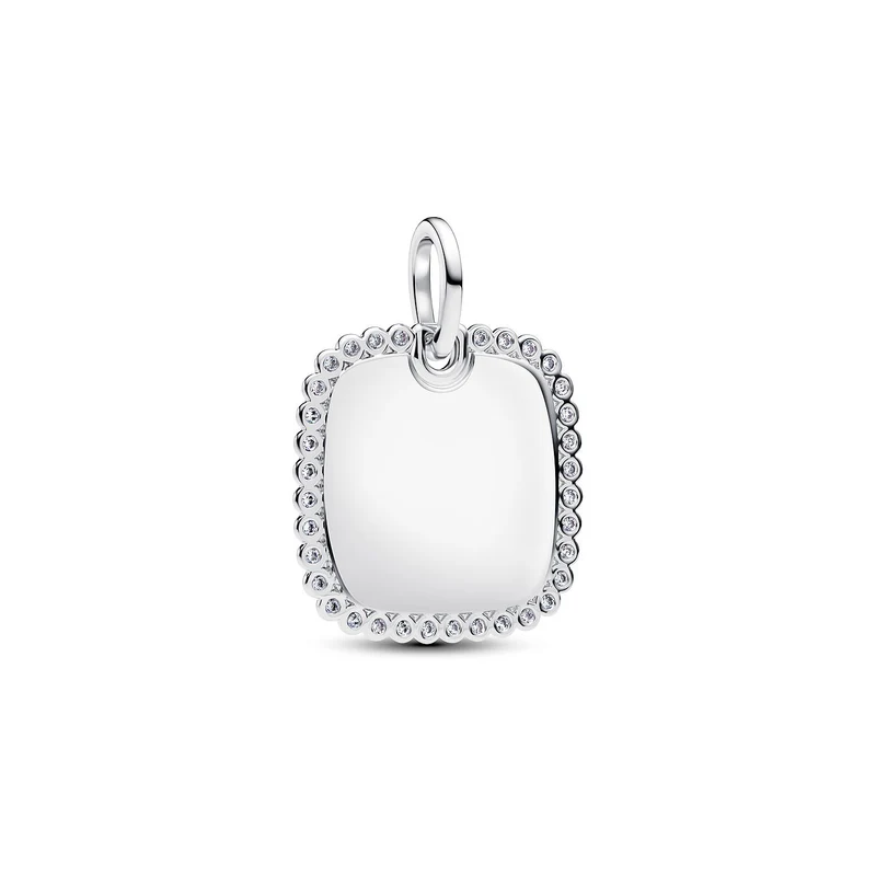 Pandora Anhänger Silber Eckige Gravurplatte 394009C01