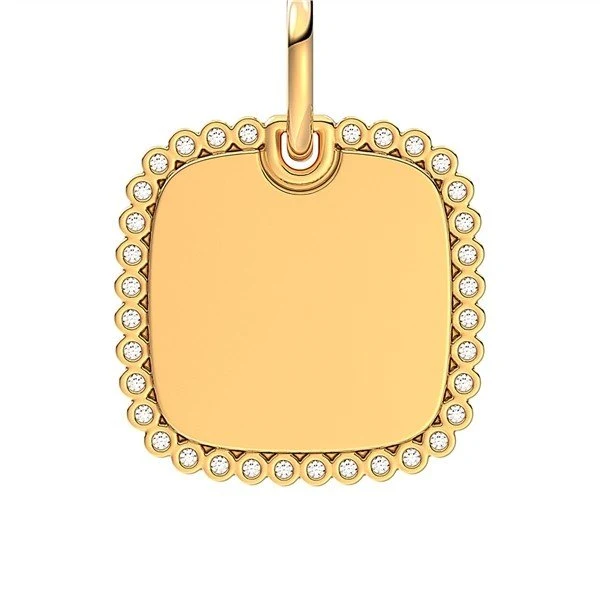 Pandora Anhänger Goldfarben Eckige Gravurplatte 364009C01