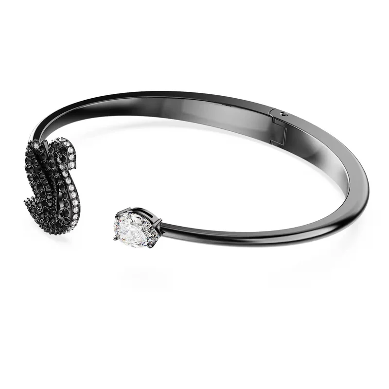 Swarovski Swan Armreif Schwarz/Ruthenium 5688746