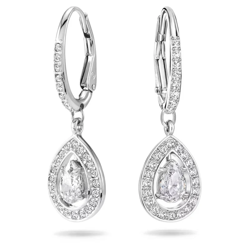 Swarovski Damen Ohrringe Attract Light Pear Weiss Rhodium Plattiert 5197458
