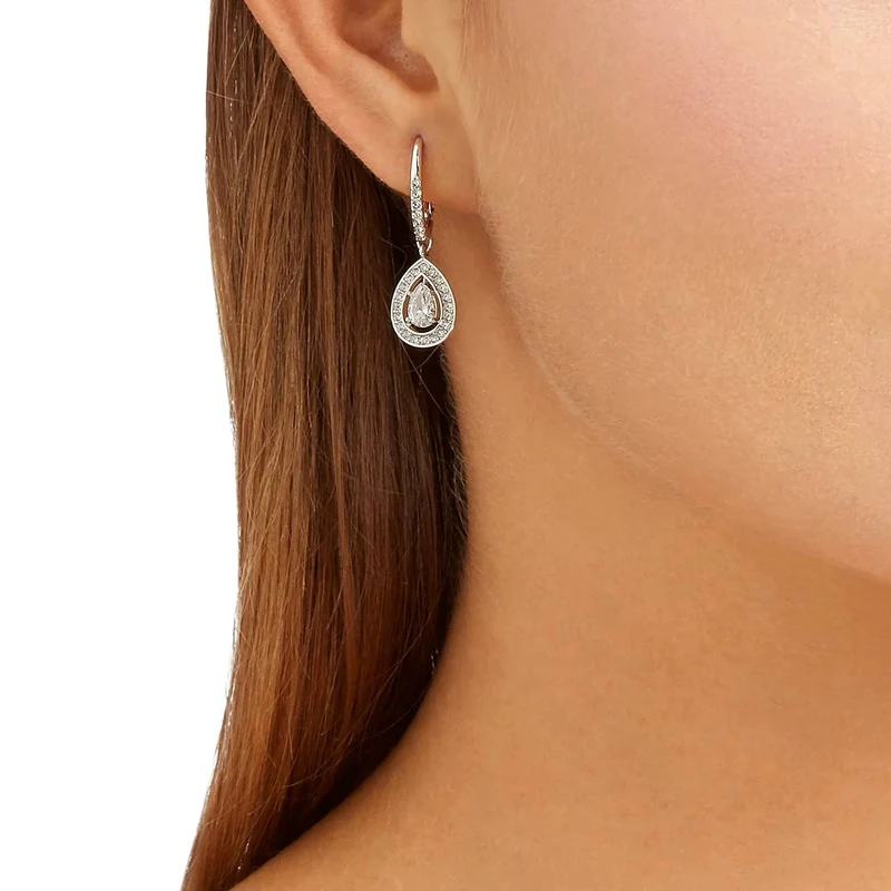 Swarovski Damen Ohrringe Attract Light Pear Weiss Rhodium Plattiert 5197458