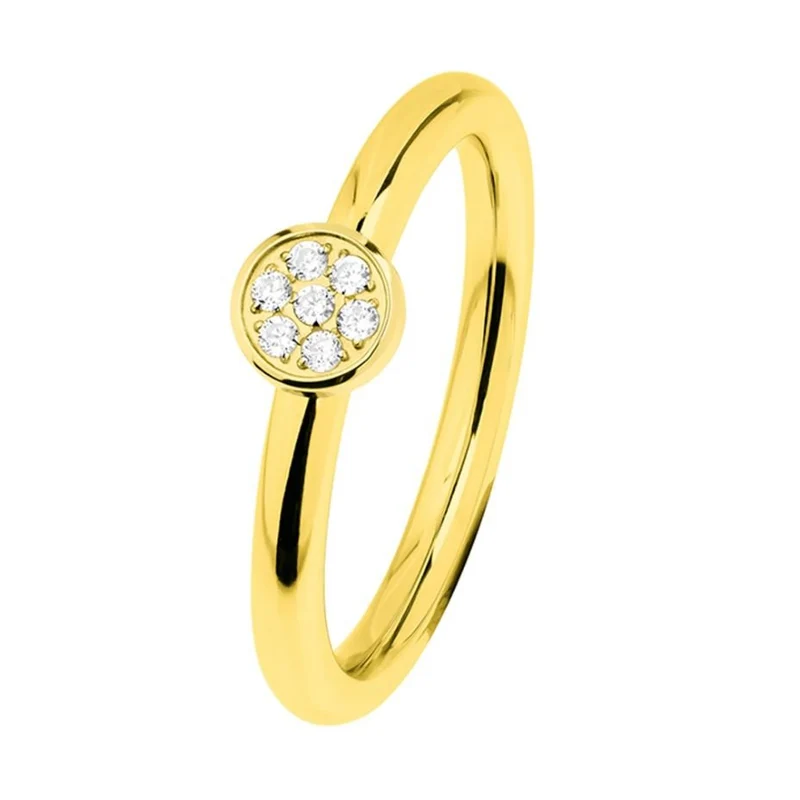 ERNSTES DESIGN Damen Ring R456.WH Edelstahl mit Zirkonia