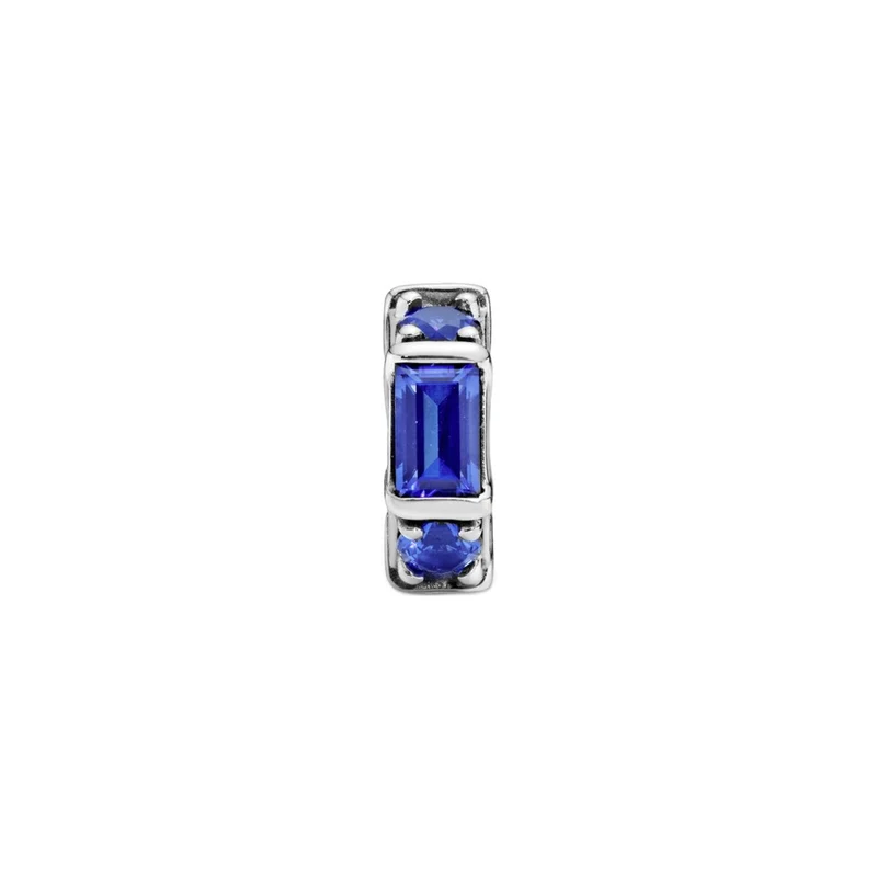 Pandora Charm Damen Moments Ice Sculpture Abstandhalter Silber Blau 797529NSBL