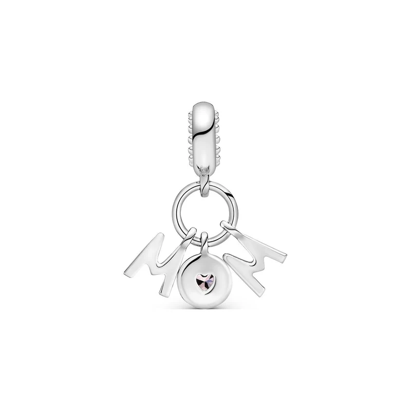 Pandora Charm Damen Moments Perfect Mum Silber Rosa 797059NSP