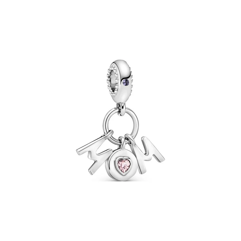 Pandora Charm Damen Moments Perfect Mum Silber Rosa 797059NSP