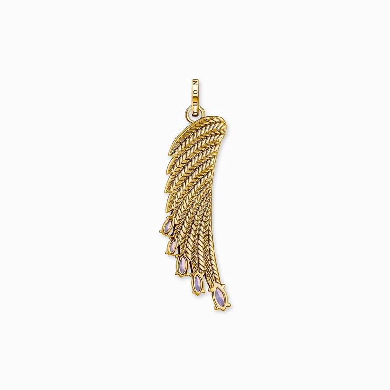 Thomas Sabo Anhänger für Damen Kolibri Flügel Regenbogenfarben mit 750 Gelbgold Vergoldung PE876-488-7