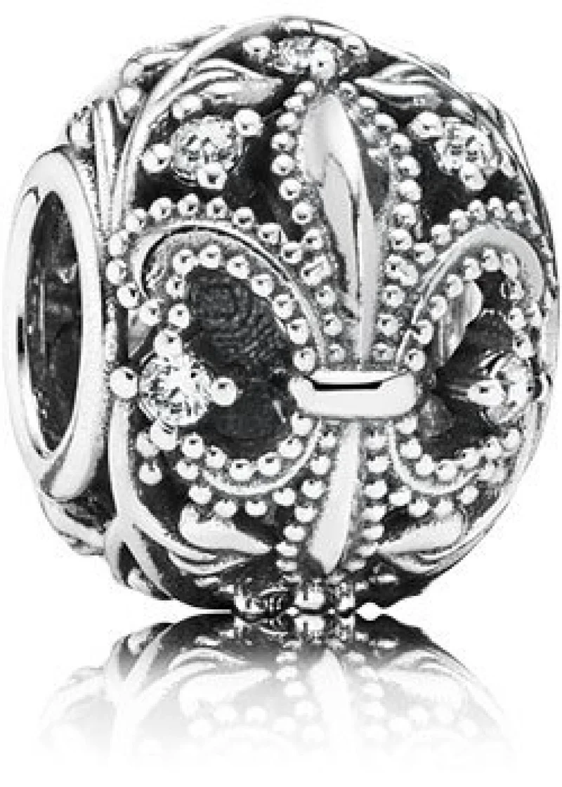 Pandora Charm Damen Lilie Fleur de Lis Silber 791378CZ