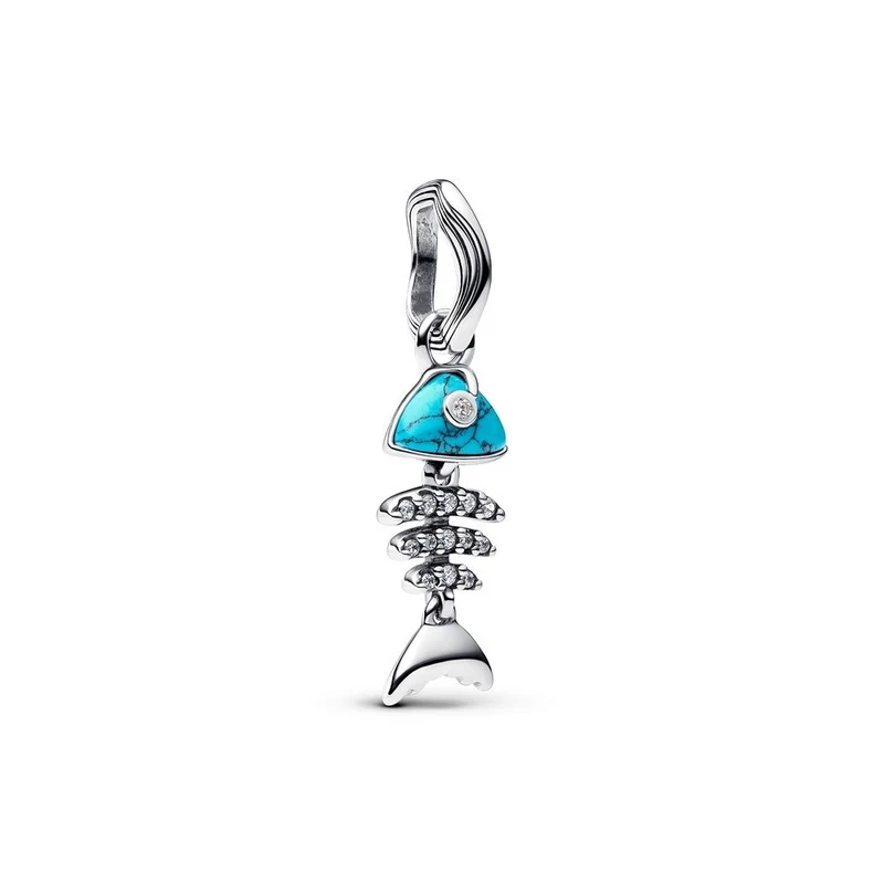 Pandora Moments Türkisfarbener Fischgräte Charm-Anhänger 793894C01