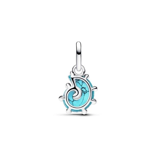 Pandora Silber Charm-Anhänger Blaue Muranoglas Meeresschnecke 793900C01