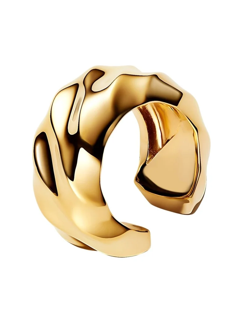 Pandora Einzelner Ohrring Ear Cuff Wellig Goldfarben 263872C00