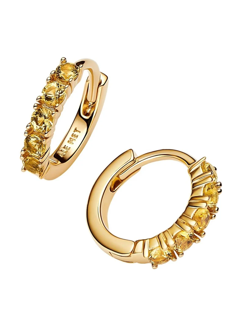 Pandora Damen-Creolen Huggies Ohrringe Goldfarben 263849C01